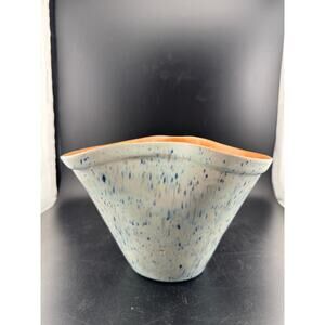 Blue Splatter Pottery Planter/Vase